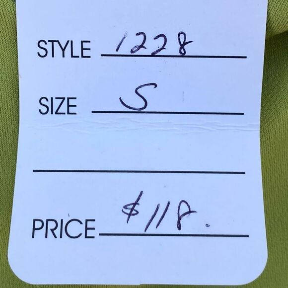 Eva Varro Lime Green Asymmetrical Tunic Tank Top, Size S NWT - Picture 5 of 5